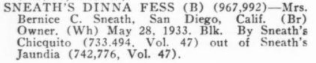 Sneath's Dinna Fess (967.992)